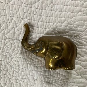 Vintage brass elephant figurine statue